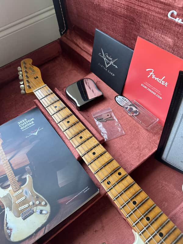 2024 fender custom shop telecaster postmodern humbucker journeyman - aged india ivory white 20 2024 fender custom shop telecaster postmodern humbucker journeyman - aged india ivory white - image 20