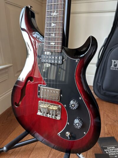 2024 prs s2 vela semi-hollow - scarlet sunburst red - image 2